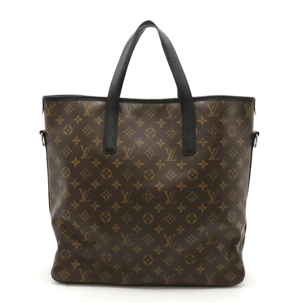 LOUIS VUITTON Monogram Macassar Brown Davis Tote Bag Shoulder strap